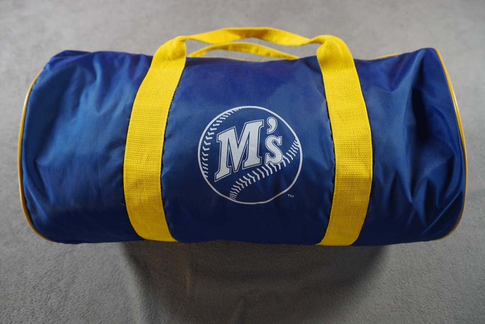 Vintage Seattle Mariners Duffel Gym Bag One Size Blue MLB Baseball Seafirst Bank